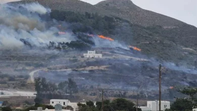 Φωτιά στην Πάρο, απειλούνται σπίτια