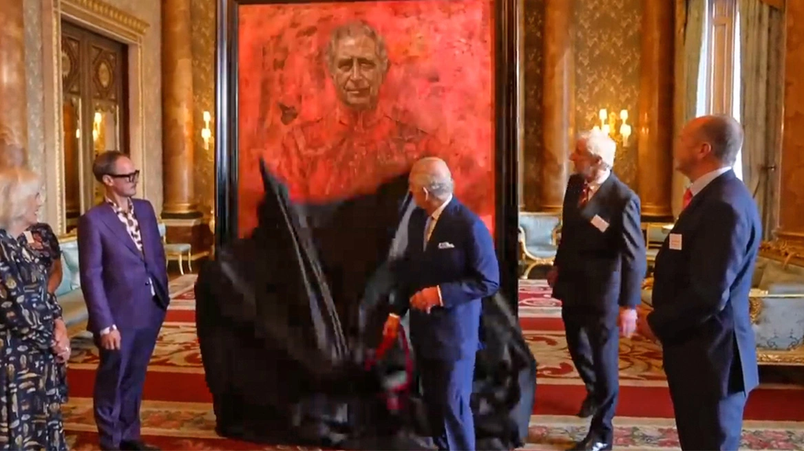 Βασιλιάς Κάρολος: Φρίκαρε στα αποκαλυπτήρια του πορτρέτου του