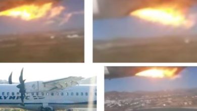 Ωρες αγωνίας έζησαν οι επιβάτες του αεροσκάφους που πήρε φωτιά ο κινητήρας κατά τη διάρκεια της απογείωσής του από το αεροδρόμιο της Νάξου.