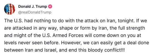 Ο Τραμπ προειδοποιεί το Ιράν: «Αν δεχθούμε επίθεση θα απαντήσουμε σε επίπεδα που δεν έχετε ξαναδεί»