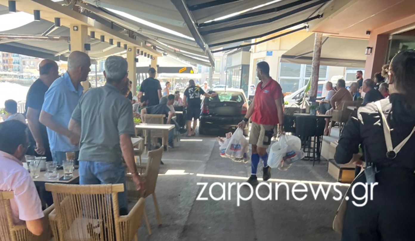 Απίστευτες σκηνές εκτυλίχθηκαν το μεσημέρι του Σαββάτου στο Κουμ Καπί Χανίων, όταν μια οδηγός «μπούκαρε» με το αυτοκίνητό της