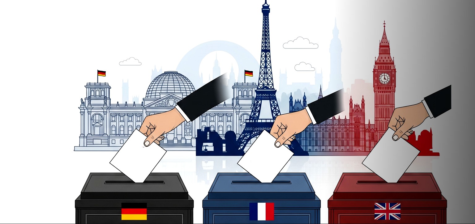 Οι τελευταίες δημοσκοπήσεις δείχνουν μεγάλες πολιτικές ανατροπές σε Γερμανία, Γαλλία και Βρετανία, με τα αντισυστημικά δεξιά κόμματα