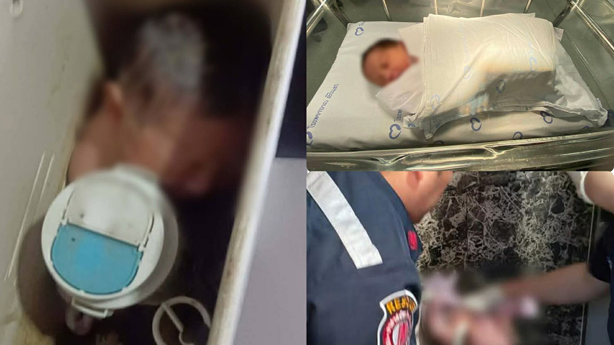 Μπροστά σε μια σοκαριστική σκηνή βρέθηκε μία καθαρίστρια σε κτίριο γραφείων στην Μπανγκόκ, όταν αντίκρισε ένα νεογέννητο κοριτσάκι ζωντανό