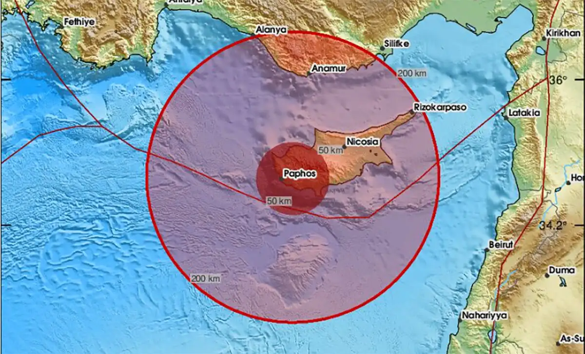 Ισχυρός σεισμός μεγέθους 5,2 βαθμών της κλίμακας Ρίχτερ αναστάτωσε το πρωί της Τετάρτης την Κύπρο, προκαλώντας ανησυχία στους κατοίκους