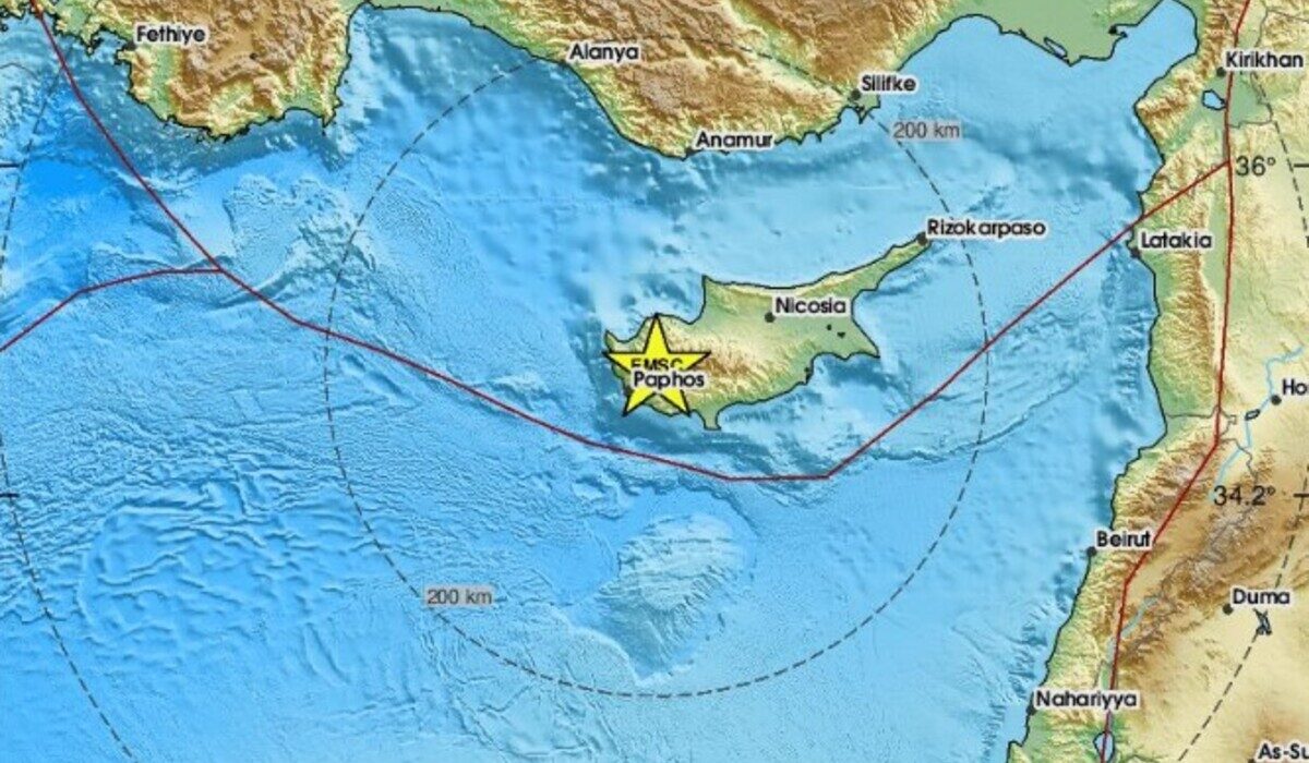 Νέος ισχυρός σεισμός μεγέθους 5,9 βαθμών της κλίμακας Ρίχτερ σημειώθηκε στην Κύπρο, προκαλώντας ανησυχία στους κατοίκους
