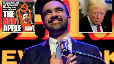 Με ένα σφυροδρέπανο που παραπέμπει στο κομμουνιστικό σύμβολο, ο νέος δήμαρχος της Νέας Υόρκης, Ζοχράν Μαμντάνι, εμφανίζεται