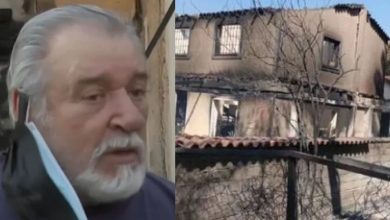 Μπροστά στο καμένο σπίτι του, ο ηθοποιός Τάσος Χαλκιάς εξέφρασε την οργή και την απόγνωσή του για την καταστροφή των κόπων μιας ολόκληρης ζωής. Ο γνωστός ηθοποιός είδε το σπίτι του στον Πόρτο Γερμενό να γίνεται στάχτη από την μεγάλη πυρκαγιά.