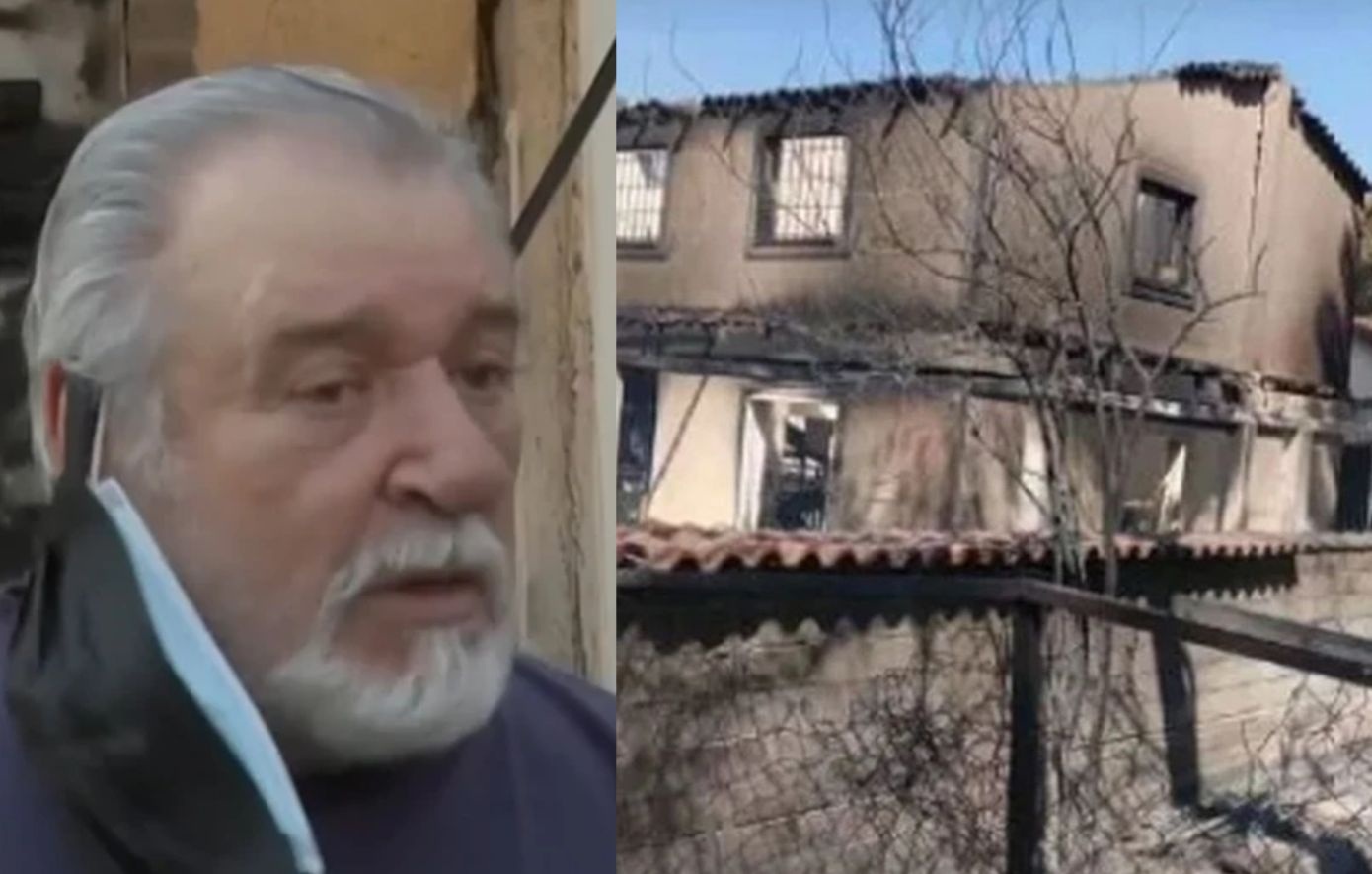 Μπροστά στο καμένο σπίτι του, ο ηθοποιός Τάσος Χαλκιάς εξέφρασε την οργή και την απόγνωσή του για την καταστροφή των κόπων μιας ολόκληρης ζωής. Ο γνωστός ηθοποιός είδε το σπίτι του στον Πόρτο Γερμενό να γίνεται στάχτη από την μεγάλη πυρκαγιά.